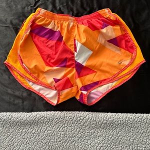 Nike orange running shorts size large